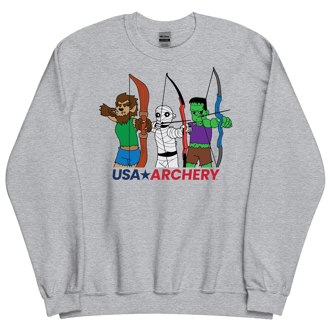 Halloween Monsters Crewneck Sweatshirt - Sport Grey