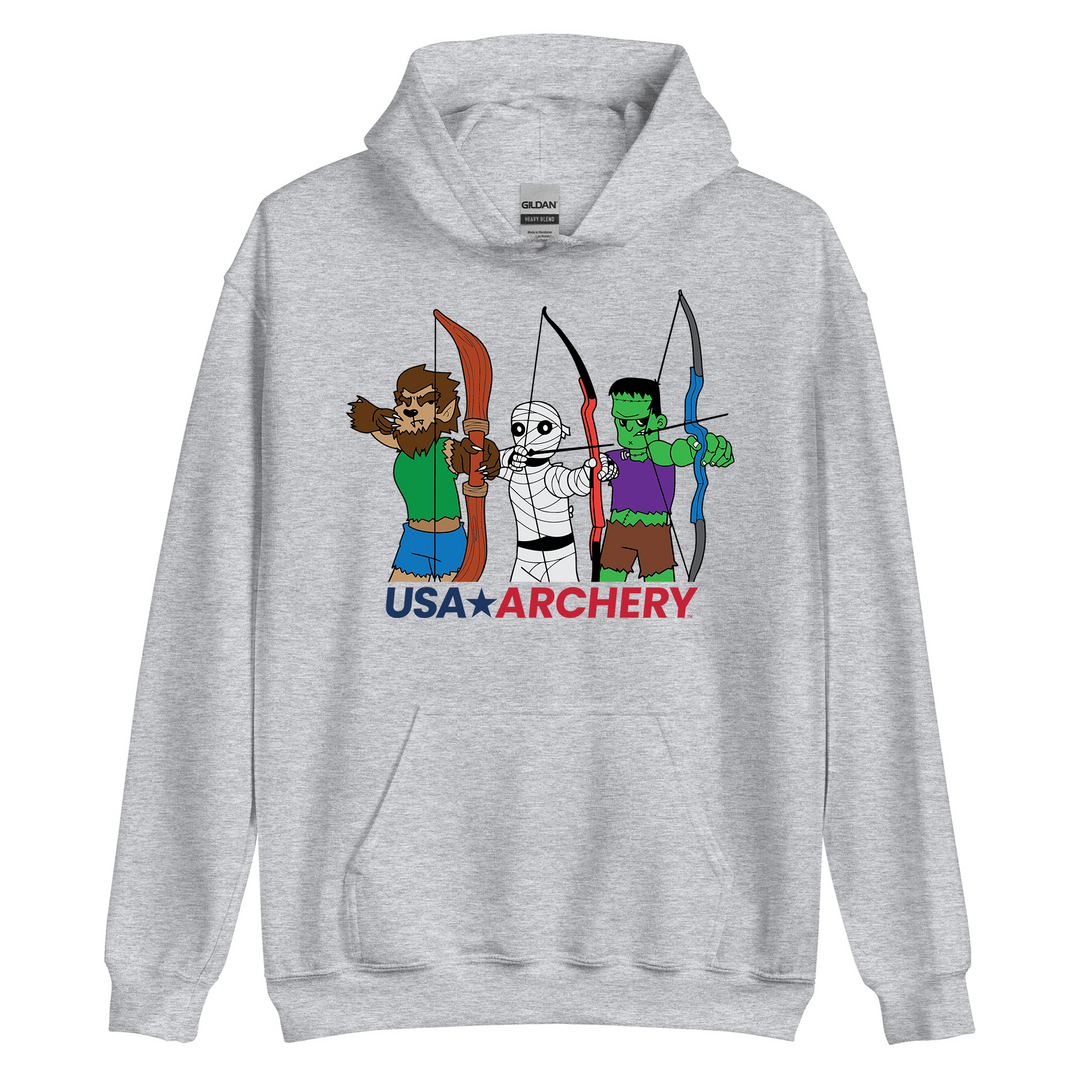 Halloween Monsters Hooded Sweatshirt - Sport Grey