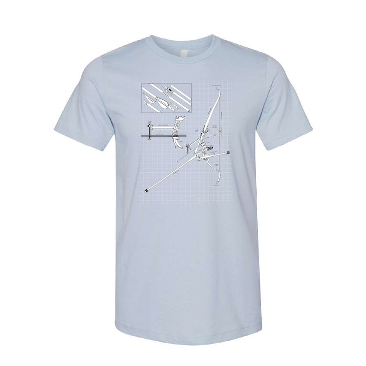 Recurve Bow Blueprint T-Shirt