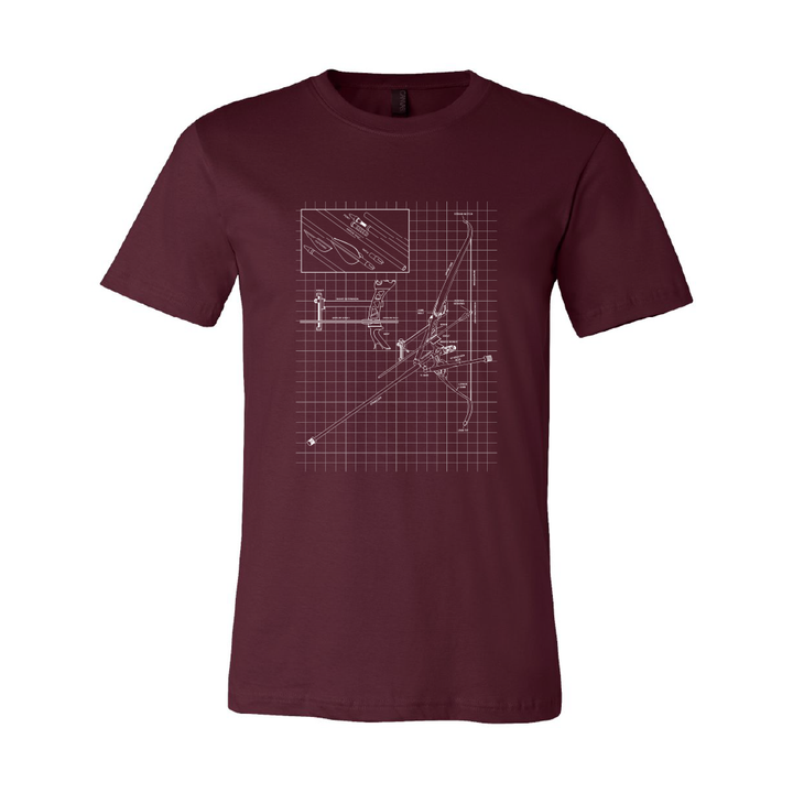 Recurve Bow Blueprint T-Shirt