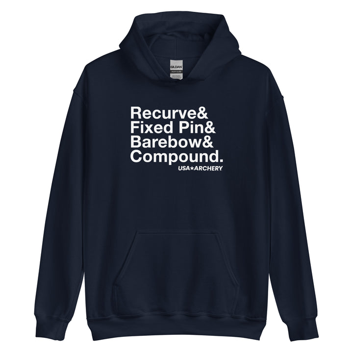 Bow Types Stacked Hooded Sweatshirt
