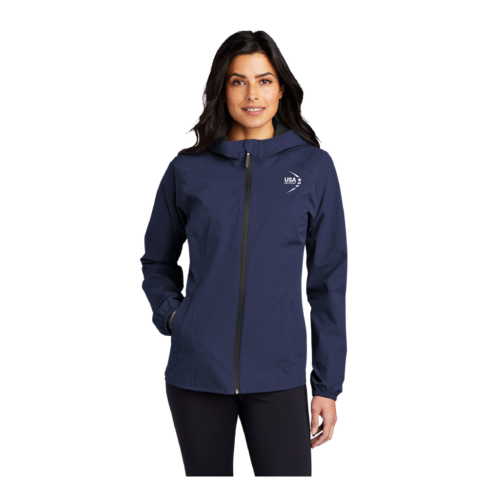 ladies rain gear Women's fit USA Archery Insignia Rain Jacket