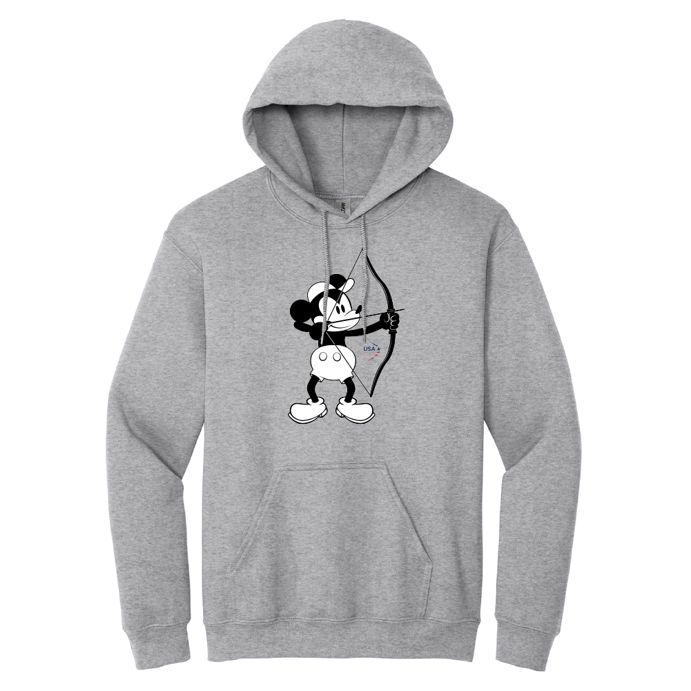 Steamboat Willie Hooded Sweatshirt - Sport Grey