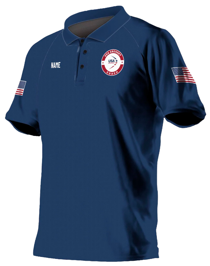 Custom USA Archery Coach Polo