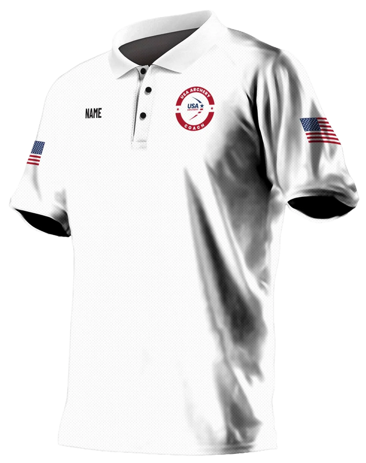 Custom USA Archery Coach Polo