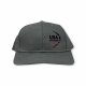 USA Archery Grey Premium Curved Visor Snapback Hat